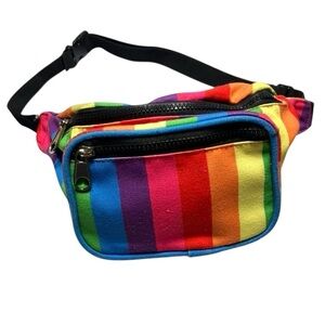Belt Bag Rainbow Fanny Pack Waist Bag Hippie Rave Music Festival
